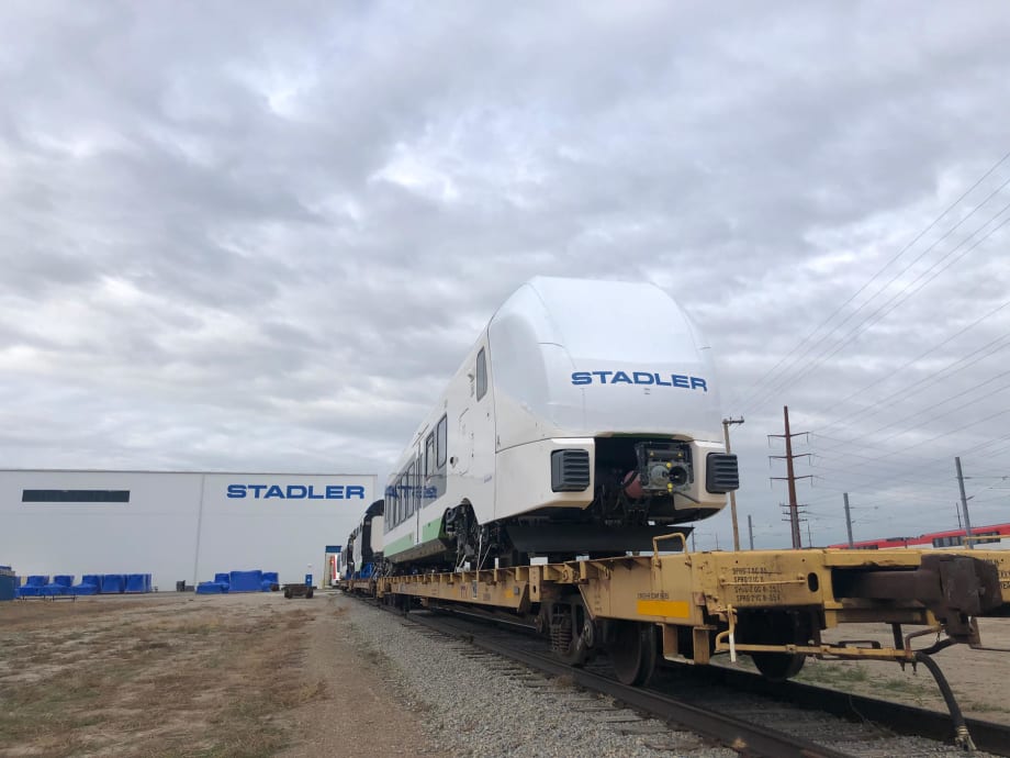 First SBCTA DMU Train Leaves Stadler Facility