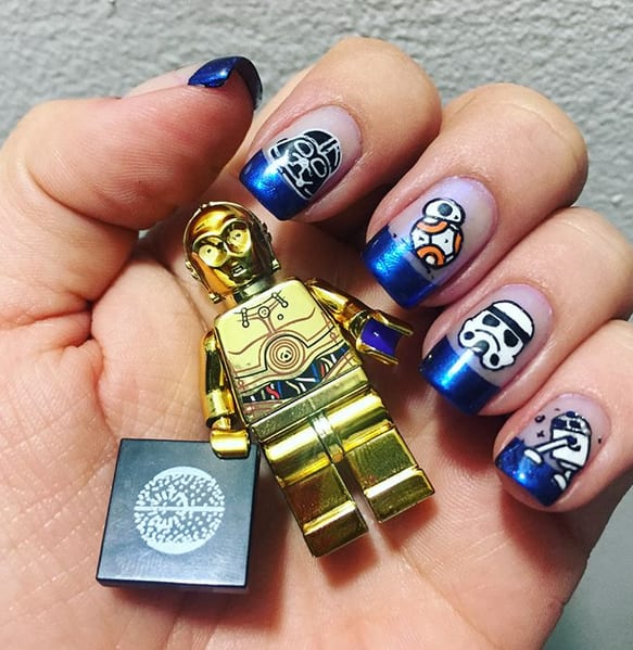 Starry Night: 15 Manicures with Star Wars and Star-Themed Nail Art