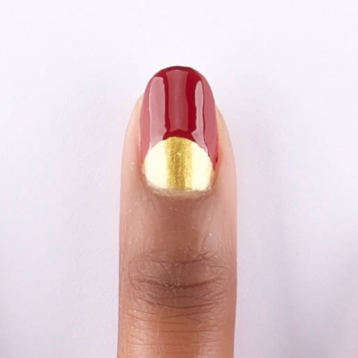 Nail How-To: Red and Gold Holiday Manicure