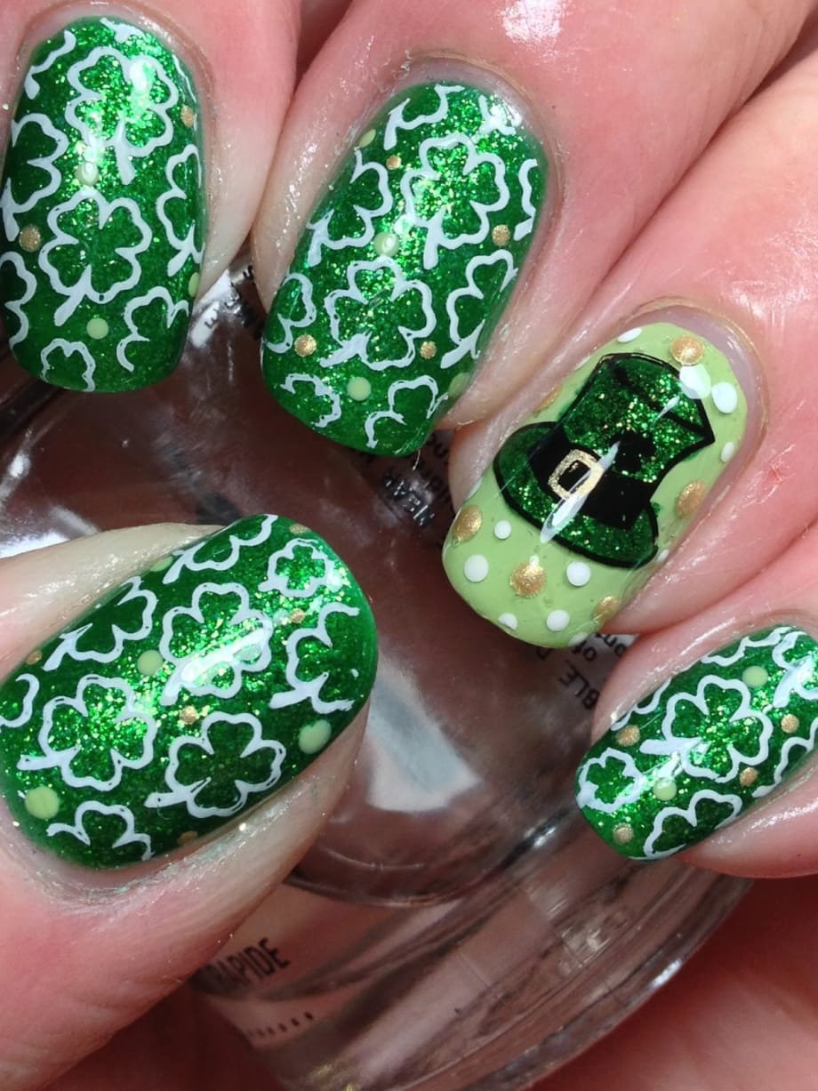 Lucky Charms: Nail Art With Charms for St. Patrick's Day