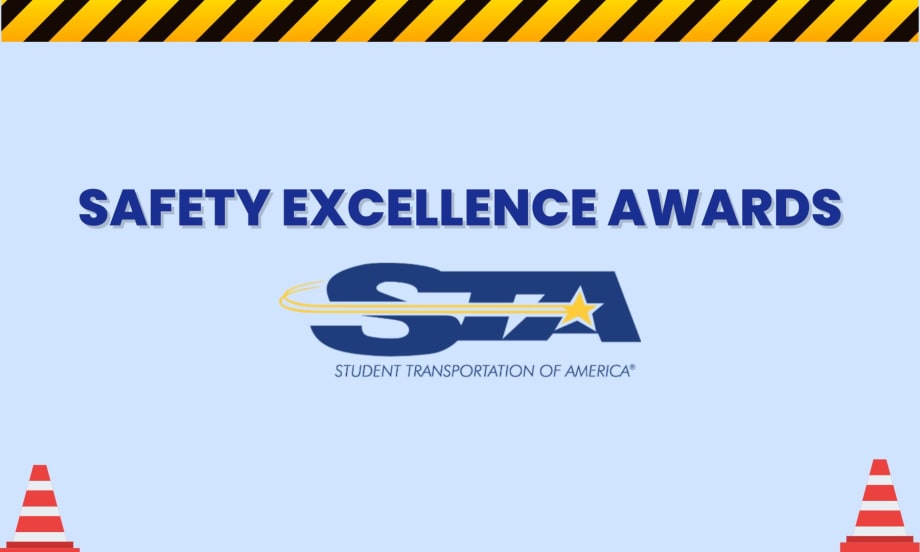 blue graphic with text that says Safety Excellence Awards