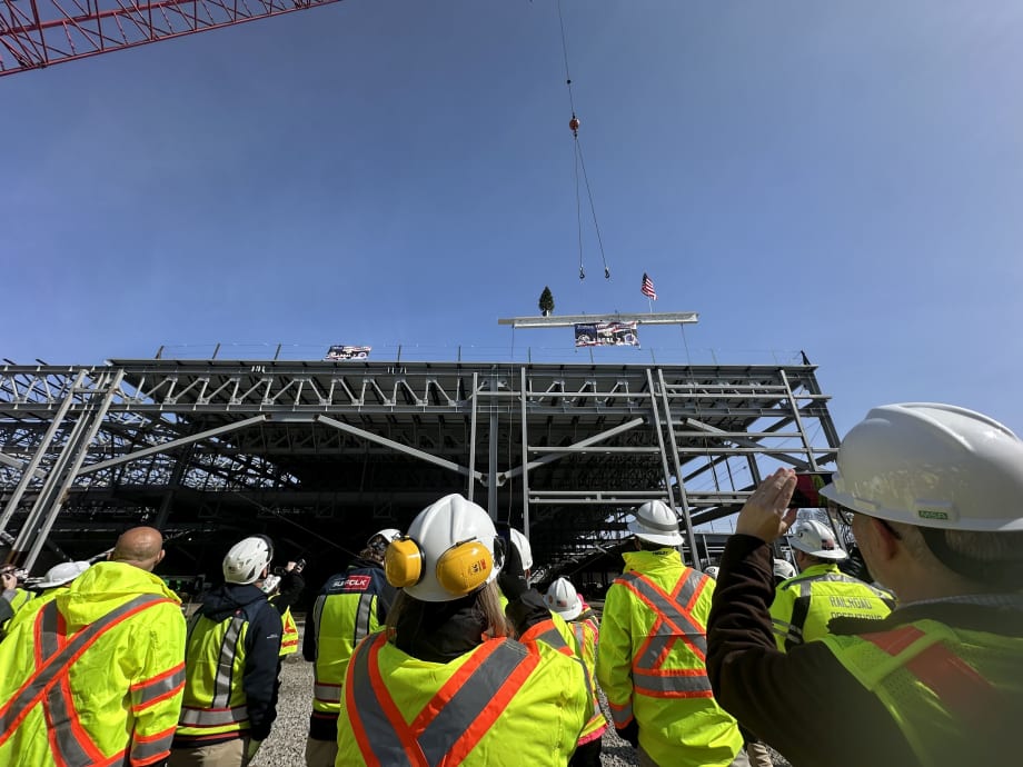 STV, MBTA Celebrate 'Topping Off' of New Bus Facility