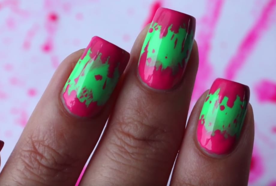Easy Suicide Squad Neon Nails