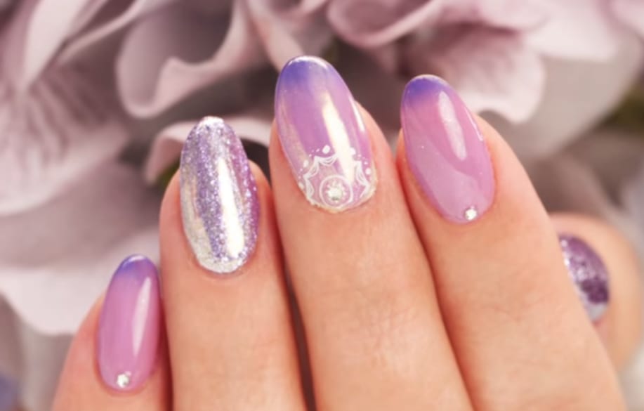 Mauve/Lilac Ombre Nails