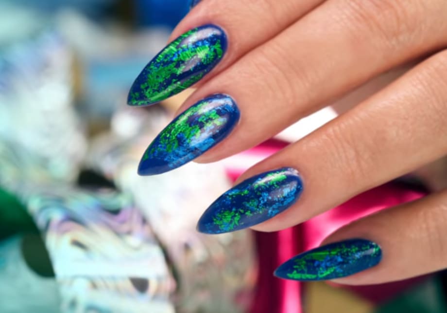 Abstract Foil Nail Art