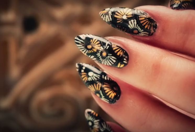 Steam Punk Nails With Stamping and a Calligraphy Pen