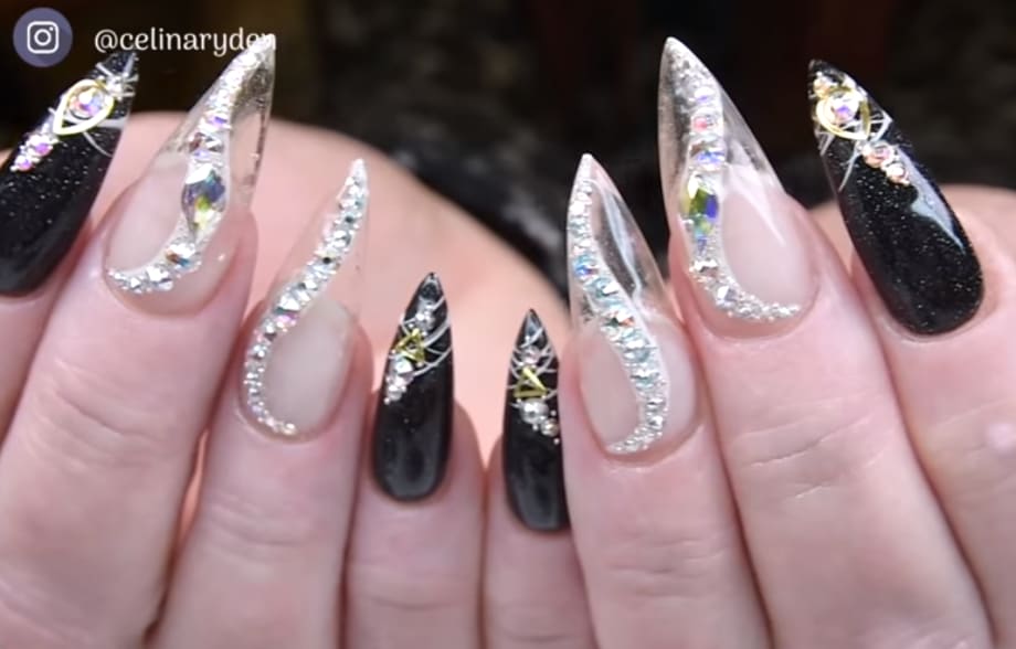 Fake Spider Gel With Swarovski Crystals