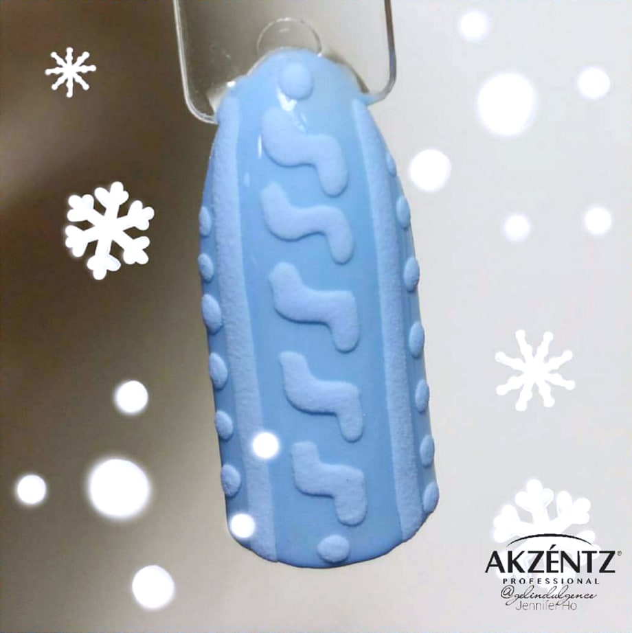 Winter Sweater Nails with Gel