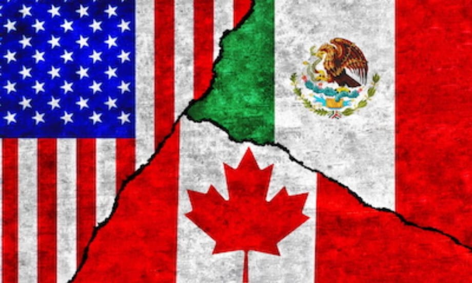 Flags from the U.S., Mexico, and Canada