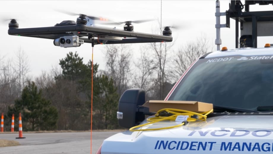 NCDOT Launches Tethered Drones on Patrol Trucks