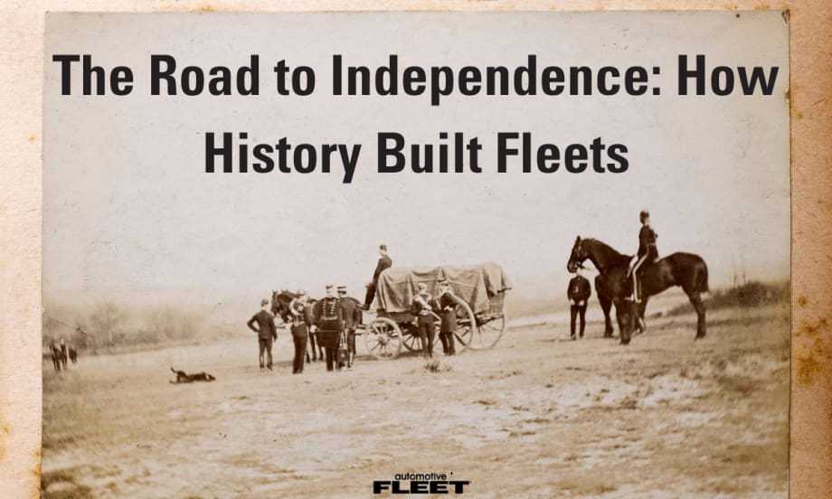 An Automotive Fleet image has horses standing on a hill, representing history supporting fleets.