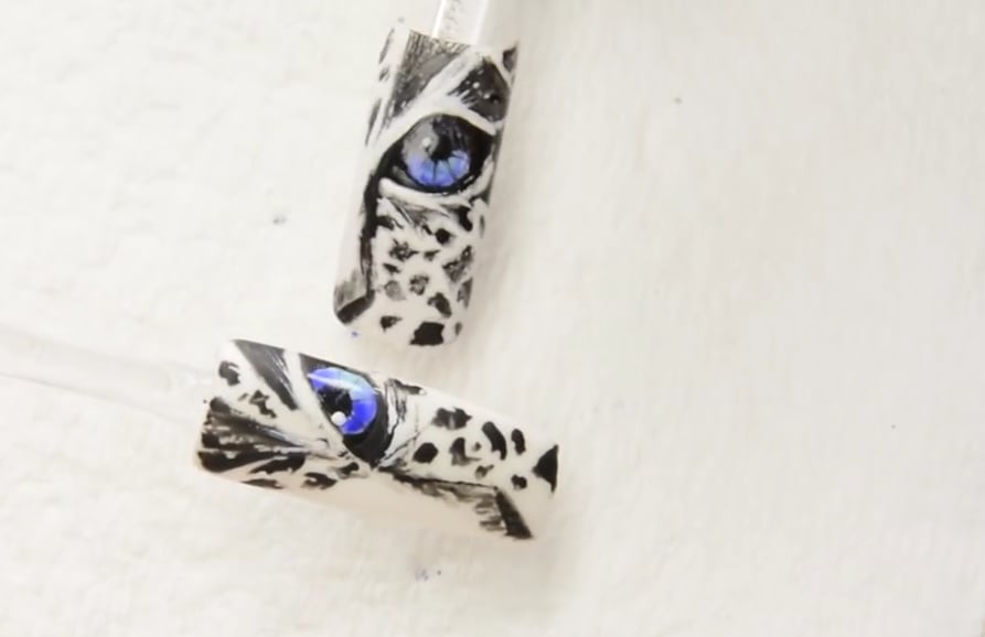 Tammy Taylor Tiger Eye Nail Art Design
