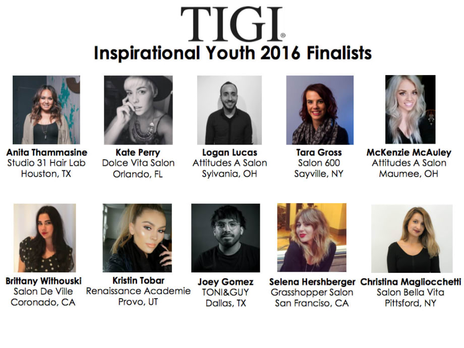 TIGI Chooses Top Ten Finalists for 2016 Inspirational Youth Program