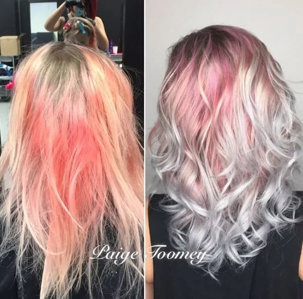 Color Correction: Shining Silver with Soft Pink