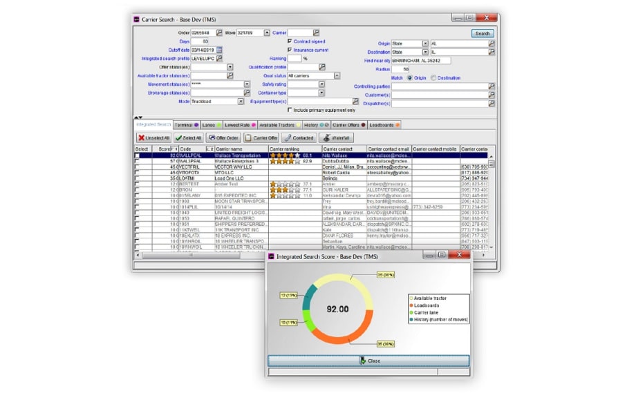 McLeod Software's TopMatch Narrows Down Freight Matching Results