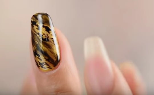 Tortoise Shell Nails (Vetro Nail Art)