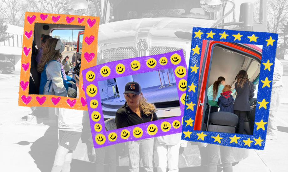 Girl Scouts at Touch a Truck event