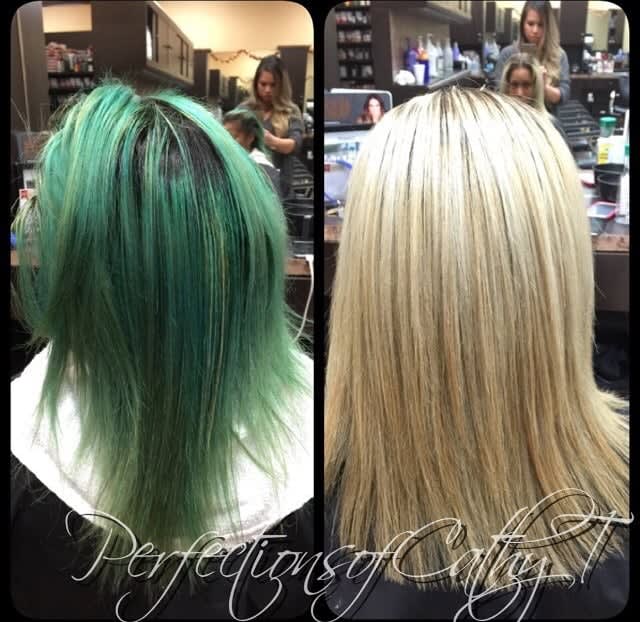 The Fix: Green to Blonde with Olaplex