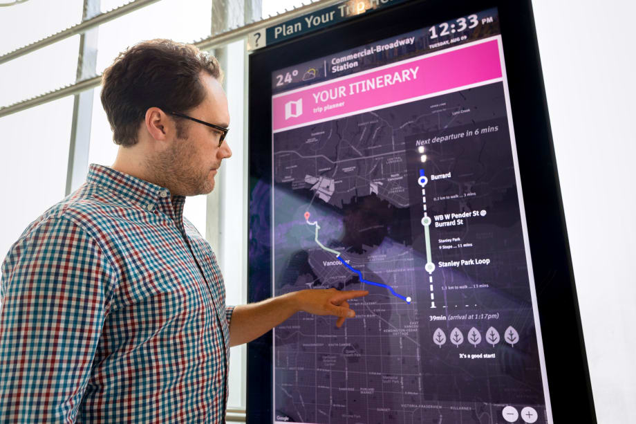 TransLink Adds Trip-Planning Touchscreens at 54 transit hubs