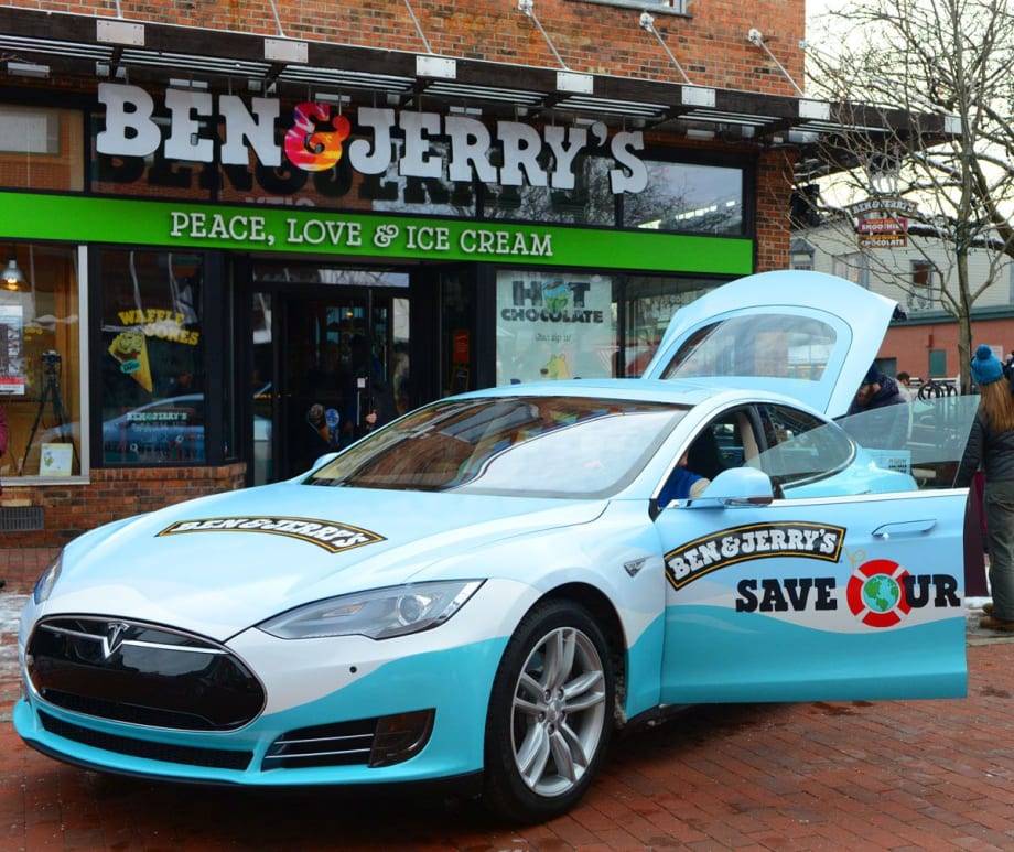 Ben and Jerry's Using Ice Cream-Dispensing Tesla