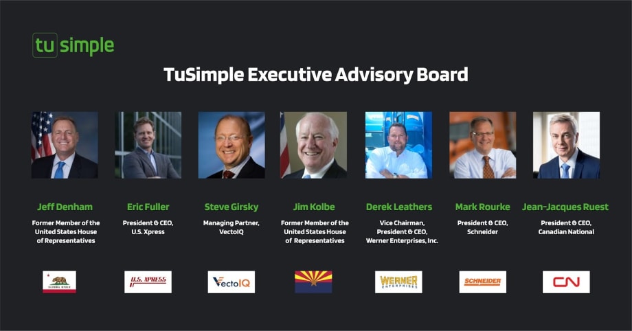TuSimple Advisory Board to Offer Fleet, Regulatory Input