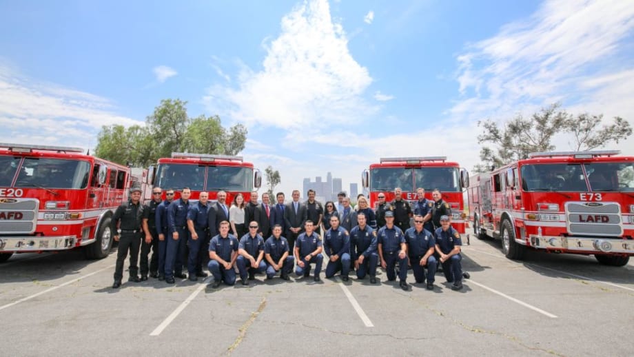 Los Angeles Adds 4 Fire Trucks with FEMA Grant