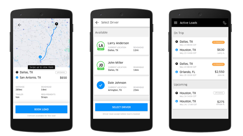 Uber Fleet Mode Allows Dispatchers to Assign Loads to the Team