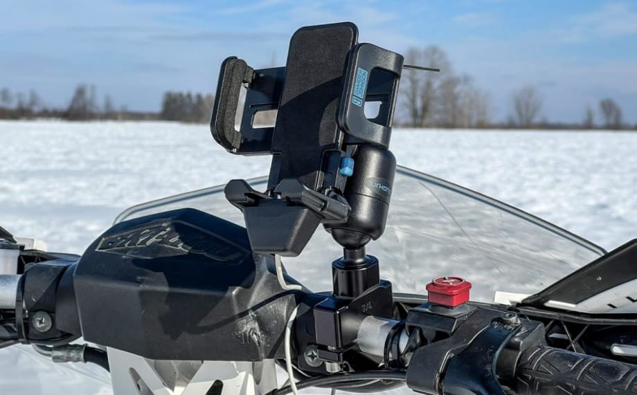 Universal Phone Charging Cradle Positioned for the Driver's View