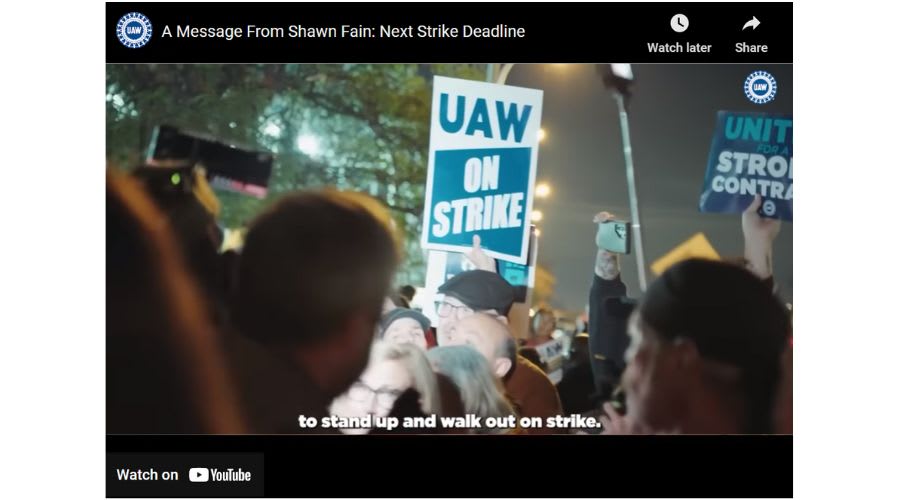UAW President Sets New Strike Deadline for Big Three