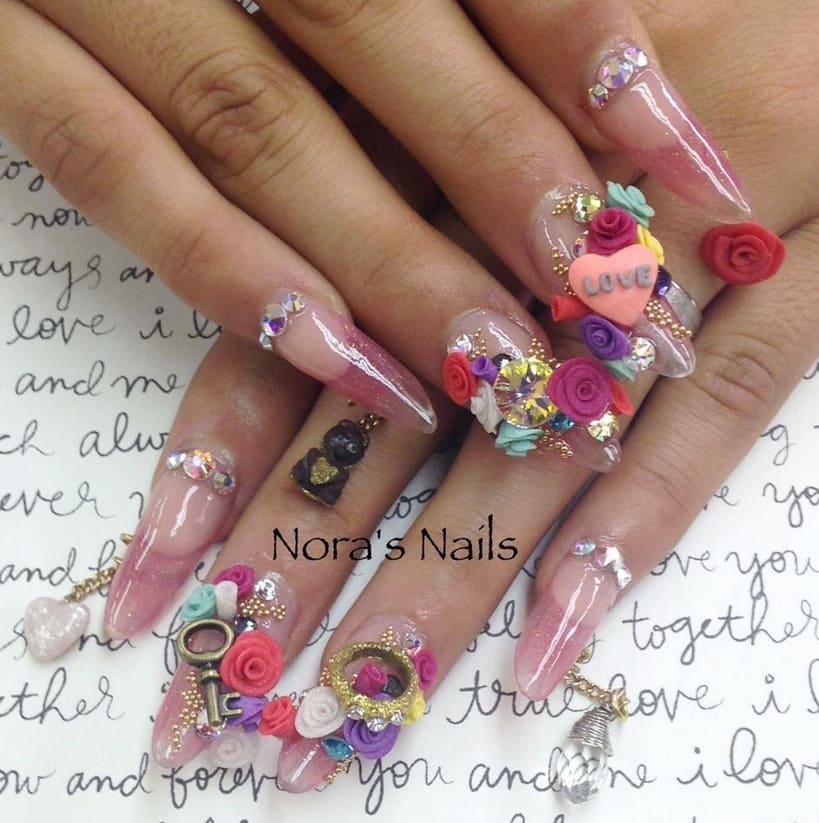 Valentine’s Day Dangling Nail Charms Tutorial
