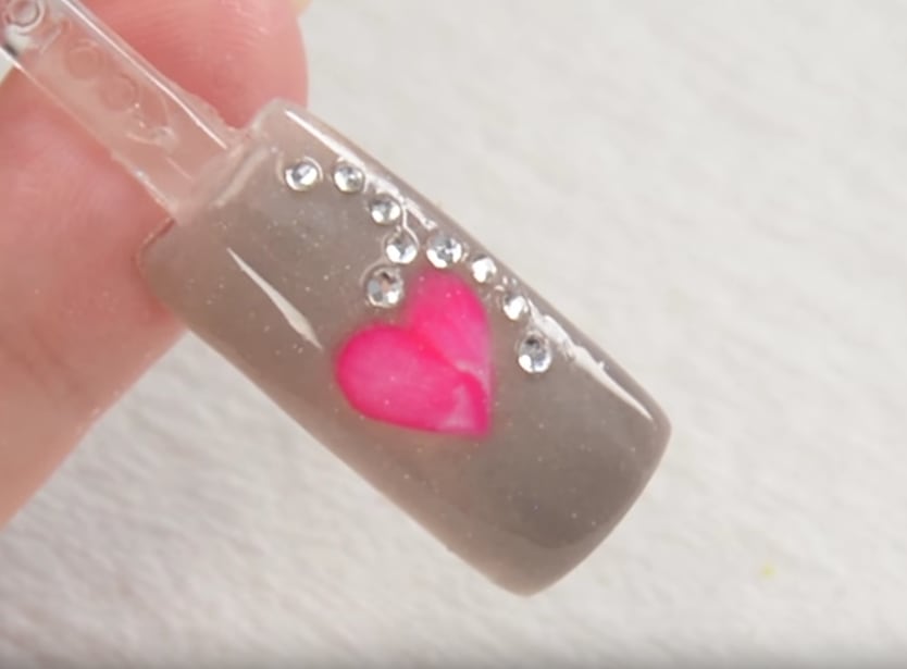 Valentine's Day Locket Nail Design