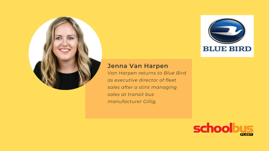 Van Harpen Rejoins Blue Bird as Fleet Sales Leader