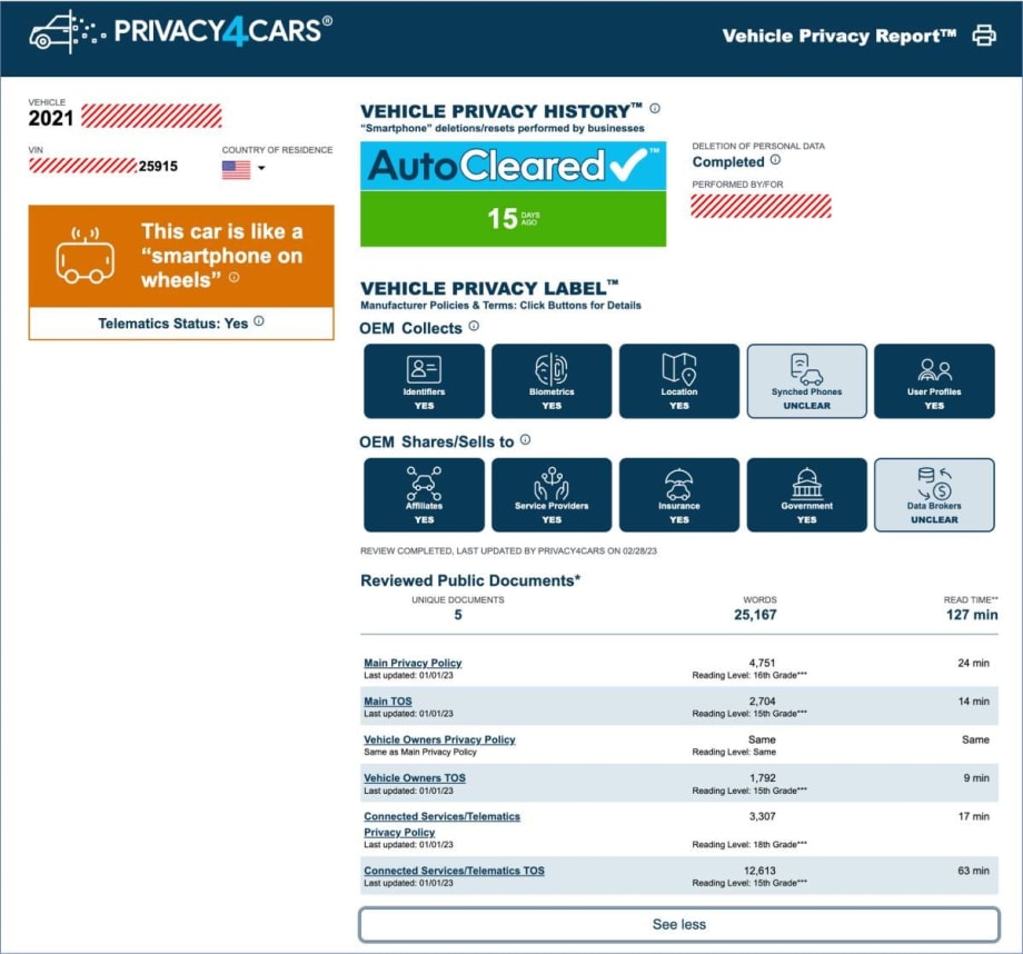 A VIN for All: New Tool Documents Vehicle Data Security Levels