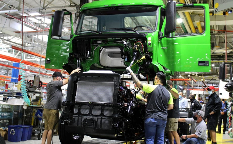 UAW Workers on Strike at Volvo Trucks North America Plant