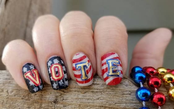 Election Night Nail Art