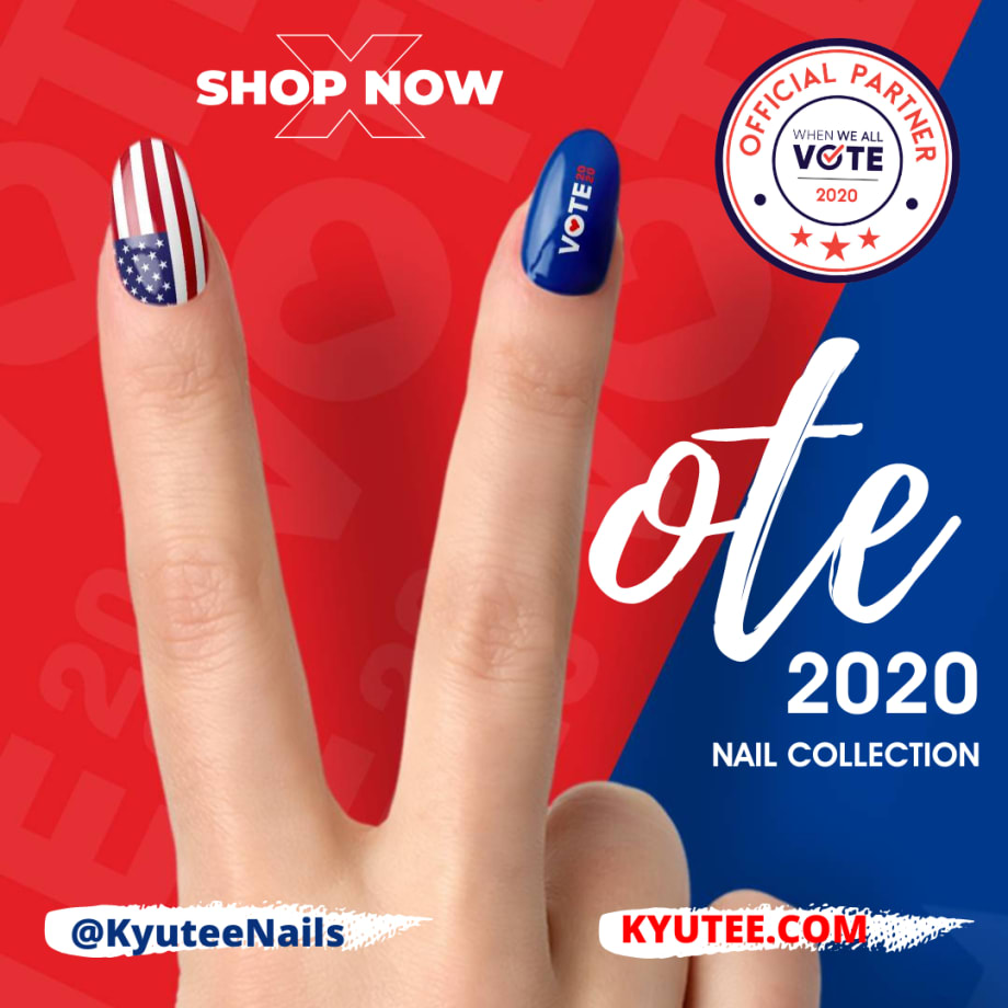 Kyütee Nails Launches Vote 2020 Nail Collection to Encourage Youth to Vote