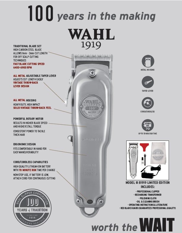 Wahl Releases New Clipper to Celebrate 100 Years