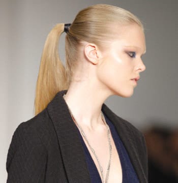 Ponytails and braids from the runway