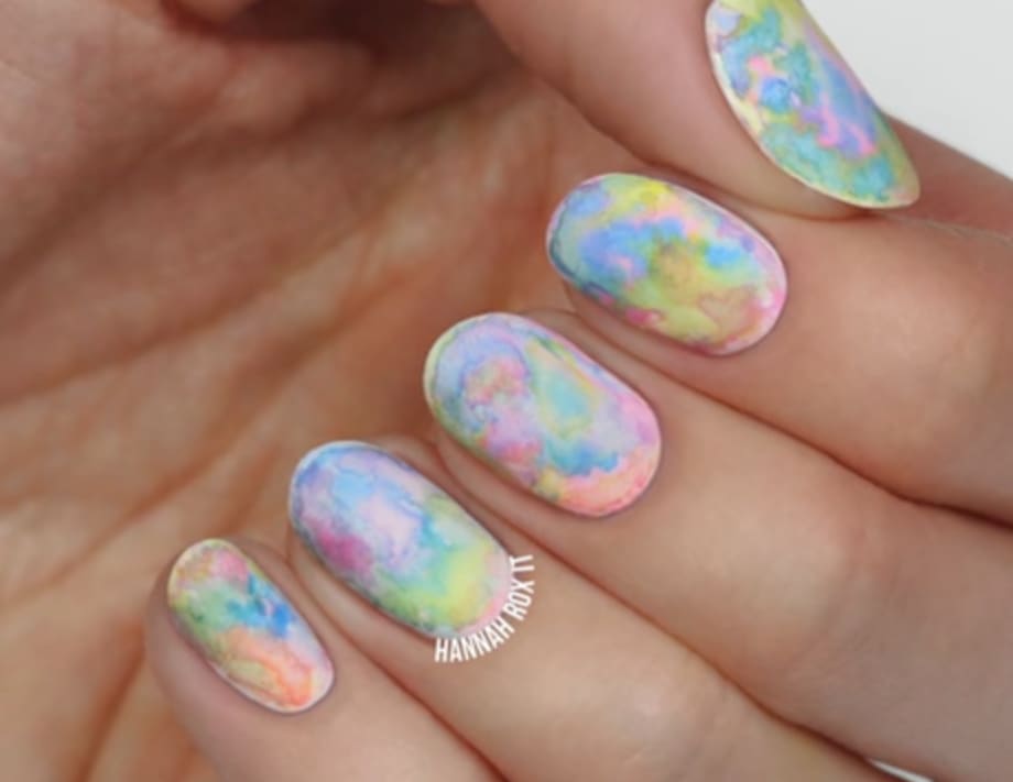 Easy Watercolor Nail Art