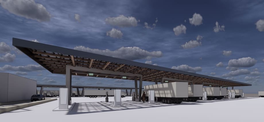 Solar-Powered Truckstop for Electric Truck Charging to Break Ground this Fall