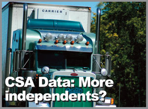 CSA Data May Indicate Move by Drivers to Independent Owner-Operators