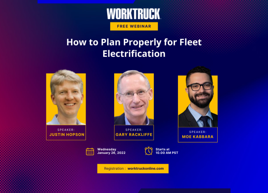 Webinar to Help Plan Properly for Fleet Electrification