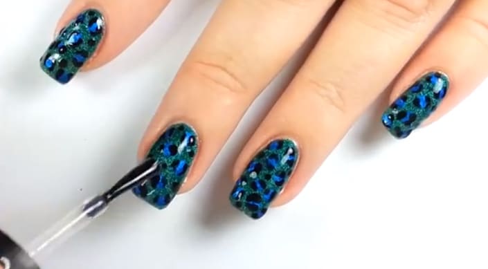 Green and Blue Leopard Spots Tutorial