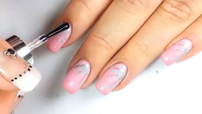 Pink and Aqua Stripes and Dots Tutorial