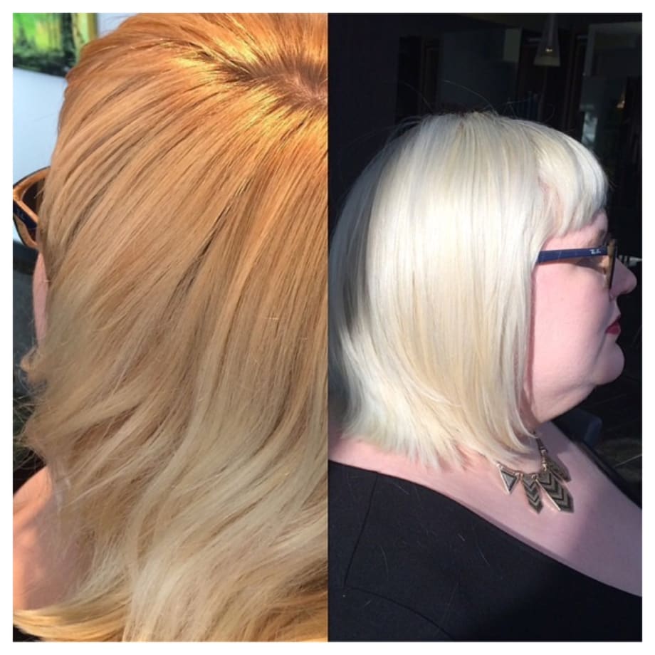 Brassy to White Blonde