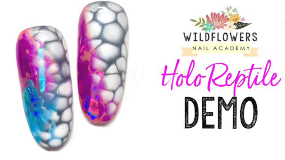 Wildflowers Holo Reptile Nails