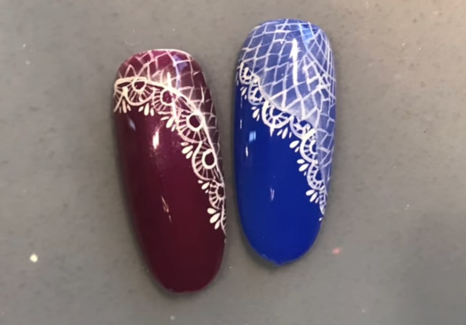 Wildflowers Lace Nail Art