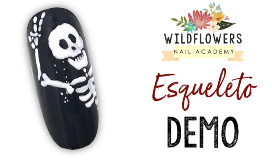 Cute Glowing Skeleton Nail Art Tutorial
