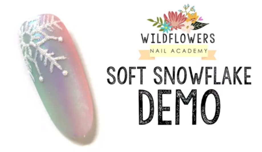 Wildflowers Nails Soft Snowflake Nail Design