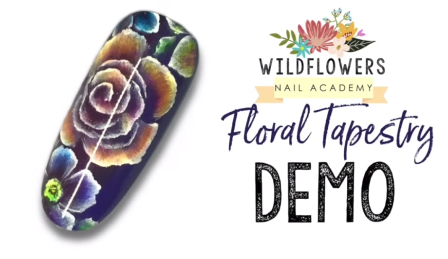 Wildflowers Floral Tapestry Nail Art